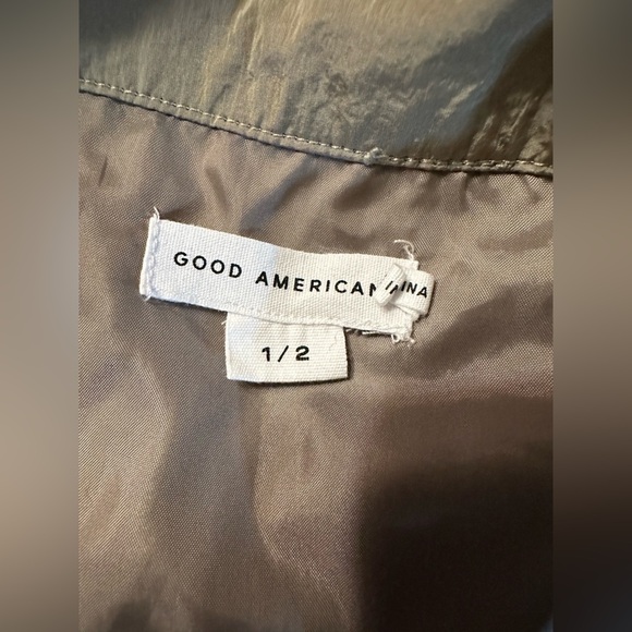 Good American Shine Oversized Windbreaker Anorak Pullover 1/2 Size S - M(d4 - Picture 9 of 13